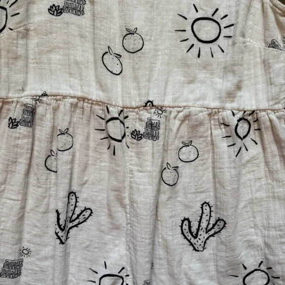 Lucy & Yak Cream Jumpsuit with Black Cactus Print - Picture 13 of 16